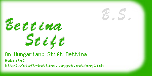 bettina stift business card